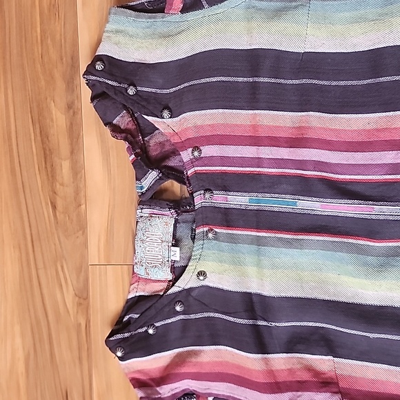 SILVERADO Southwestern Serape Striped Shirt Size Medium - Picture 3 of 12